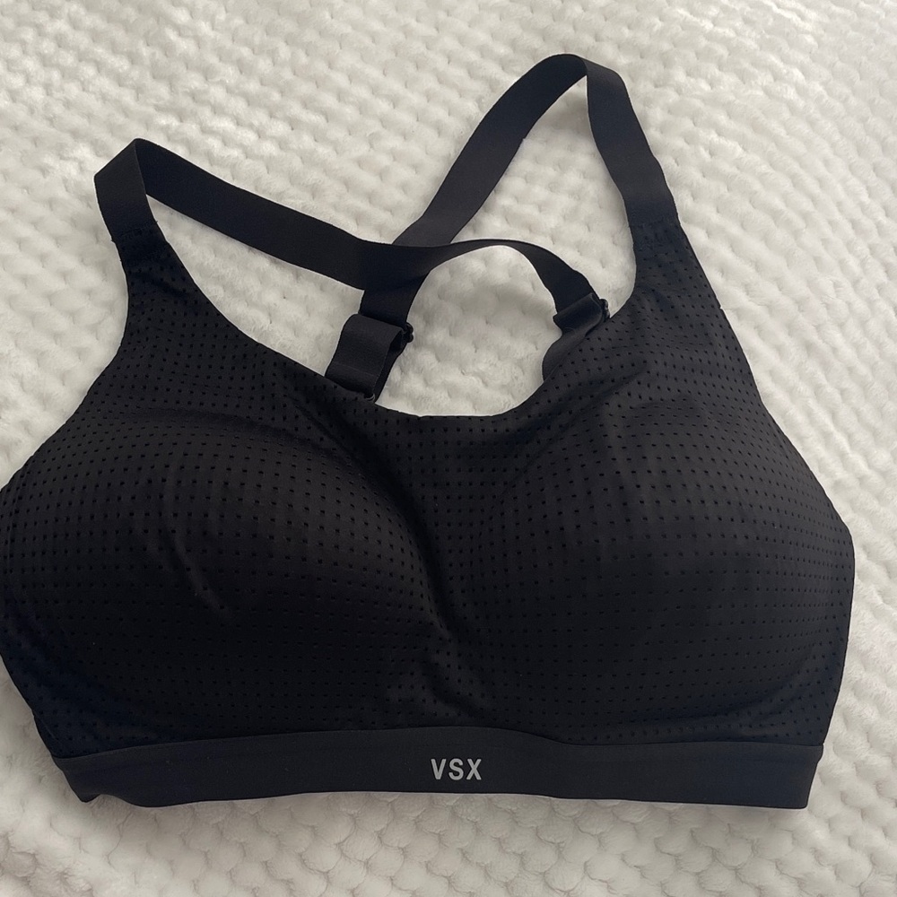 VSX Perforated Black Sports Bra